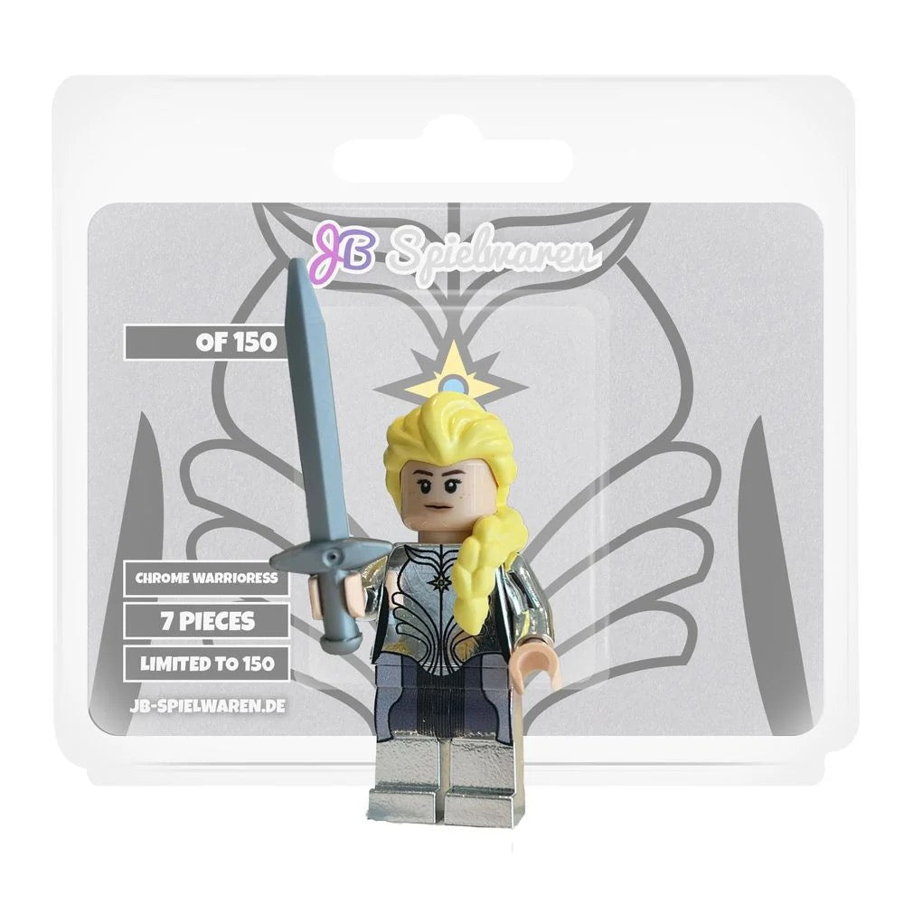 Chrome Warrioress Custom Minifigure - Bricks and Minifigs Sioux Falls
