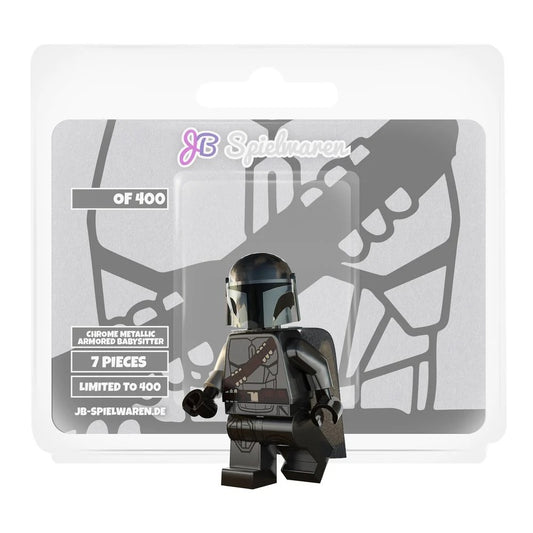 Chrome Metallic Armored Babysitter Custom Minifigure - Bricks and Minifigs Sioux Falls