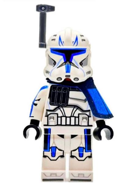 sw1315: Clone Trooper Captain Rex, 501st Legion (Phase 2) - Blue Cloth Pauldron, Rangefinder, Printed White Arms - Bricks and Minifigs Sioux Falls
