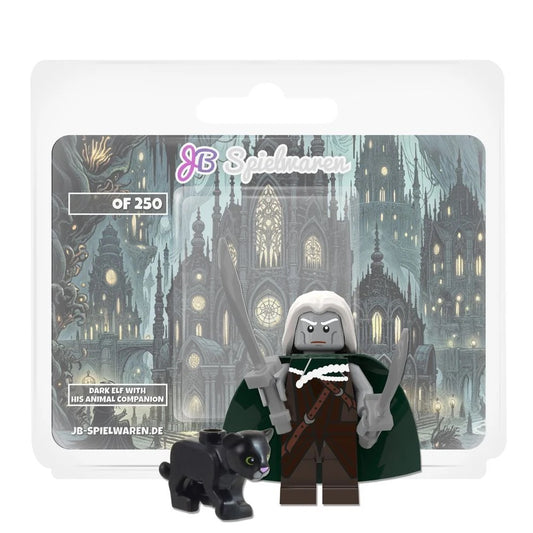 Dark Elf & Animal Companion Custom Minifigure - Bricks and Minifigs Sioux Falls