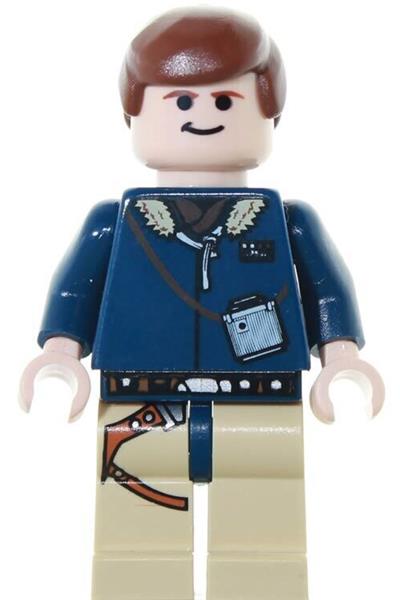sw0081: Han Solo (Light Nougat Head, Reddish Brown Hair, Tan Legs) - Bricks and Minifigs Sioux Falls