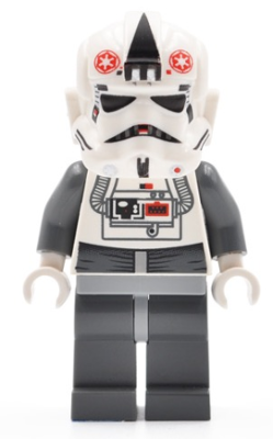 sw0262: AT-AT Driver - Red Imperial Logo, Bluish Grays, Black Head, Stormtrooper Type 2 Helmet - Bricks and Minifigs Sioux Falls