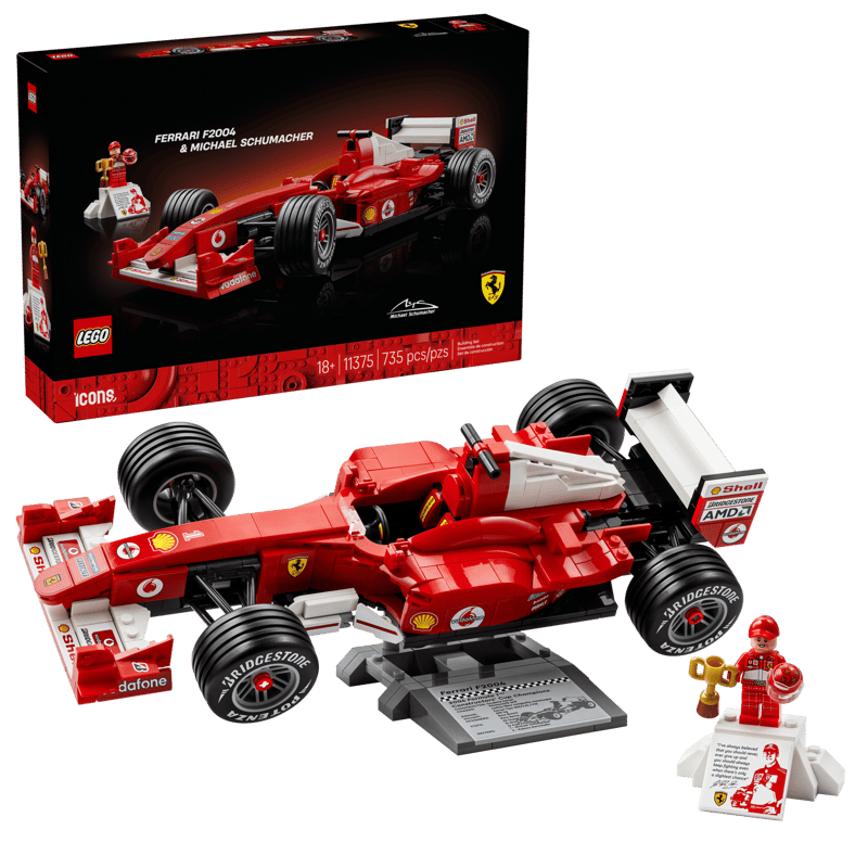 Ferrari F2004 & Michael Schumacher - Bricks and Minifigs Sioux Falls