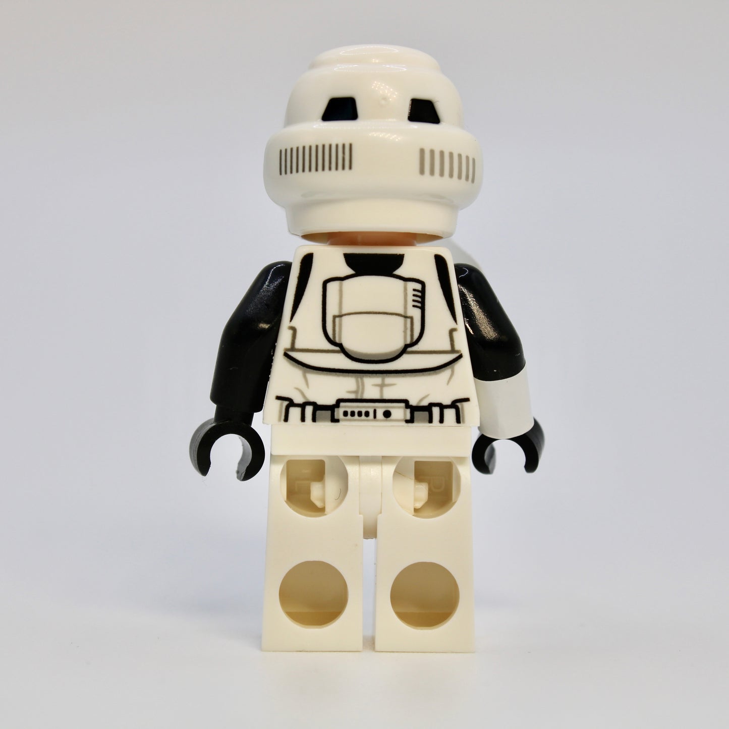 sw1007: Imperial Scout Trooper - Male, Dual Molded Helmet, Light Nougat Head, Scowl